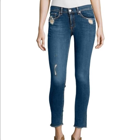 rag & bone Distressed Skinny Jeans in La Paz 30 - Picture 1 of 8